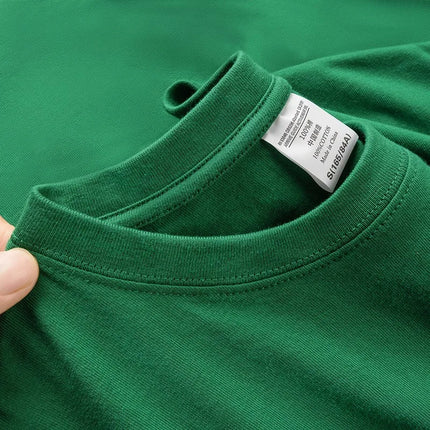 600G Heavy Cotton Short-sleeved T-shirt Men's and Women's Summer Loose Casual Trend Versatile Round Neck Half-sleeved Clothes