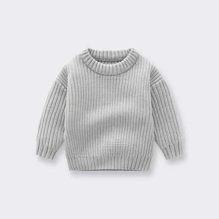 0-7T Toddler Kid Baby Boy Girl Winter Clothes Newborn Baby Sweater Infant Knit Pullover Top Casual Basic Top Knitwear Outfit