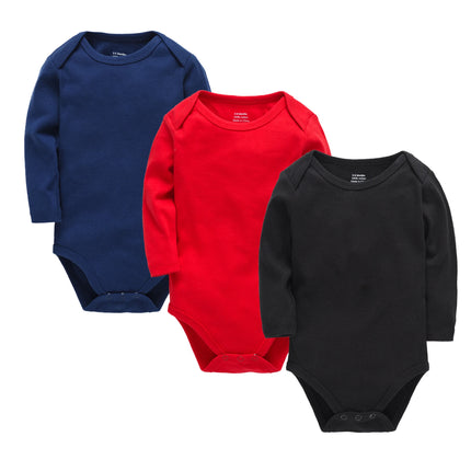 Honeyzone 3PCS Black Baby Boy Clothes Sets Long Sleeve Bodysuit Cotton Soft Jumpsuits Underwear Newborn Loungewear Infant Outfit
