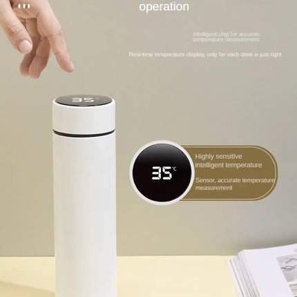500ml Stainless Steel Thermos Bottle with Digital Temperature Display LED Intelligent Temperature Measurement Cup Vacuum Flask