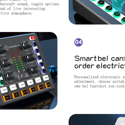 All-in-One Streaming Sound Card Kit - M8 Pro with 48V Mic, Compatible PC Phone for Vocal Guitar Recording & Live