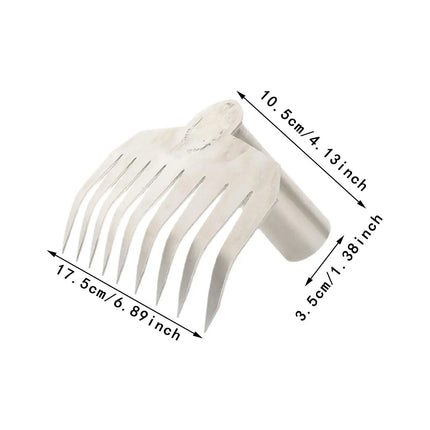 Stainless Steel Weeds Puller Heavy Duty Lawn Rake Manual Root Remover Gardening Tool for Garden Yard Farm