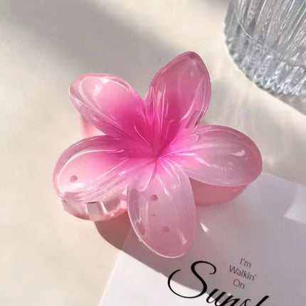 New Hawaiian Gradient Hair Clips Women Flower Hair Claws Shark Hairpins Vacation Beach Style Hairpins Hair Accessories