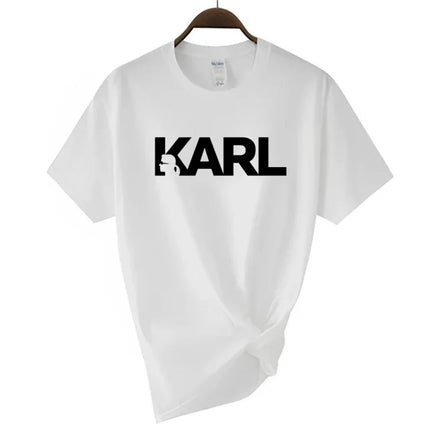 Fashion Casual Brand Karls T Shirt Men Women Cotton Short Sleeve O-neck Tshirt Men's Women's Summer Top Tee Shirt