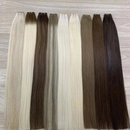 Super Full Drawn Vietnam Weft Hair Highlight Color Human Hair Bundles bone Straight Hair Weave Mixed Color Piano Color Bundles