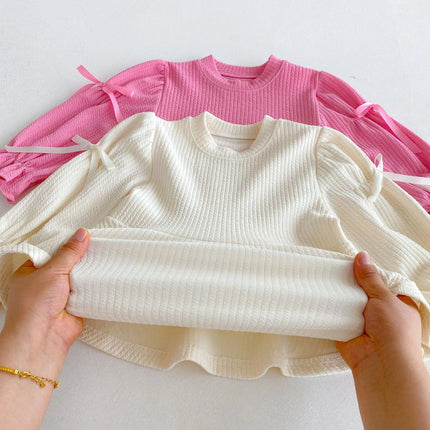 Autumn Korean Girls' Set Sweet and Cute Children's Top and Bottom Clothes Set Baby Girls' Bellbottom Pants Two Piece Set