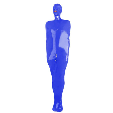 Natural & flexible adults latex bondage bag adults PVC sleeping sack open head and attached front zipper Fetish Rubber Suit