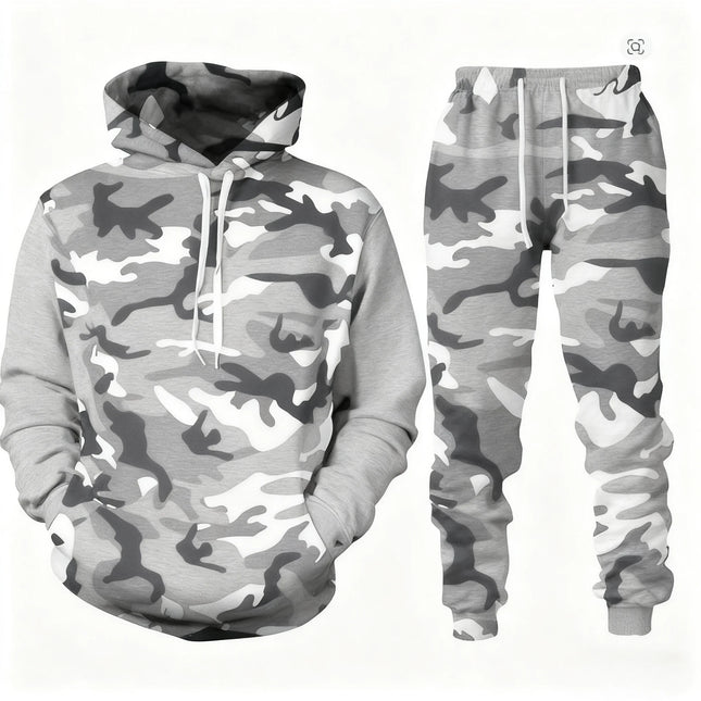 2026 Camouflage Hoodie Two Piece Hoodie Pant Sets Santa Claus 3d Print Set Men Women Fashion Hoodie+Pant Jogging Suits