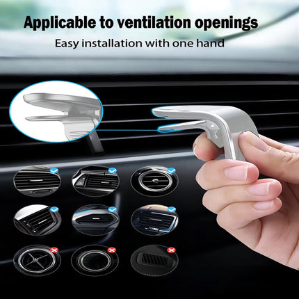 Magnetic Car Air Vents Mount 7-Type Car Speed Camera Detector Clip Strong Magnet Car Air Vent Holder for OOONO CO-Driver NO2