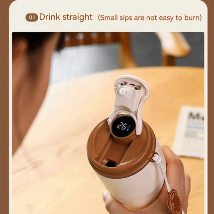 450ML Stainless Steel Thermo Water Bottle LED Temperature Display Coffee Cup Keep Cold and Heat Thermal Mug Travel Vacuum Flask