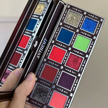 Anthemy 12 Color Eyeshadow Palette Backlight Butterfly Matte Chameleon High Pigmented Shimmer Flash Spotlight Eye shadow