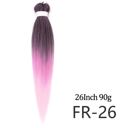 Pre-stretched long braided hair 26-inch crochet braided hair synthetic African Ombre giant Xpression braided hair