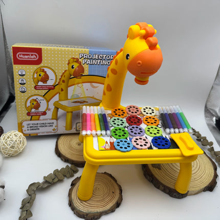 Kids' Drawing Table with Projection, Mini Multifunctional Educational Toy, Creative Painting Toy, Best Christmas Gift for teen