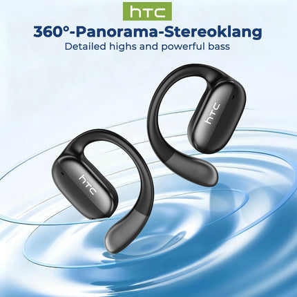 Bluetooth V6.0 Wireless Earphones Open-ear Ai Translator Headphones Full HD LCD Display HTC NE58 Clear Sound More Comfortable