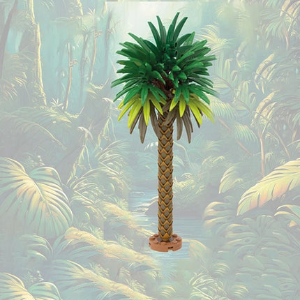 90 PCS Flowers Palm Tree MOC Customize Modular Building Block Brick Design Educational Simple Popular DIY Toy Christmas Gift
