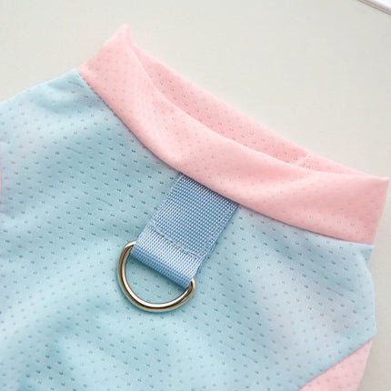 Dog Summer Four-Legged Ice Silk Cool Pet Clothes with Leash Attachment Cooling Pet Clothes