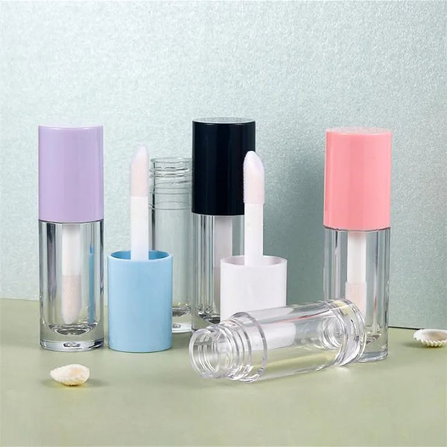 10/30/50pcs 6ml Round Empty Lip Gloss Tube Big Lip Brush Rod Lip Glaze /Lip Oil Tube Liquid Lipstick Tube Cosmetic Container