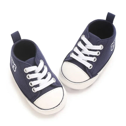 Baby Canvas Classic Sports Shoes Newborn Boys and Girls Printed Star First Walkers Shoes Infant Anti slip Baby Shoes