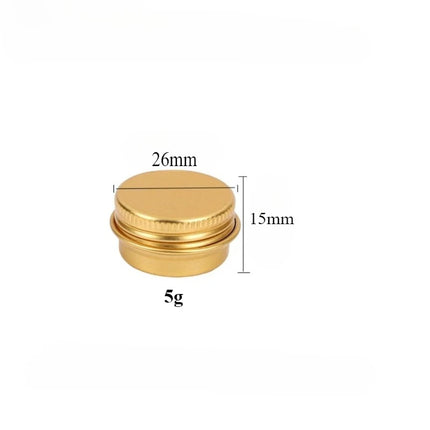 10/30pcs 5g Metal Round Tins Aluminum Empty Cans with Screw Lid for Cream Lip Balm Salve Spice Candle Cosmetic Storage
