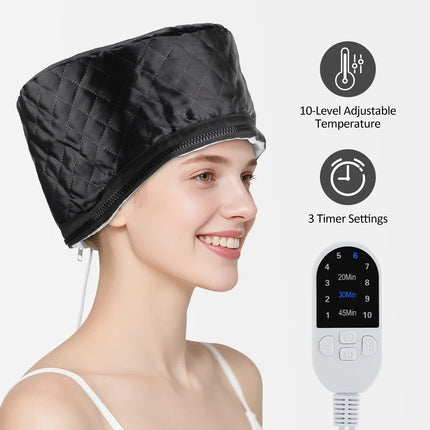 10-layer electric heating cap, waterproof evaporator cap, heat treatment cap, SPA, nourishing hair styling care