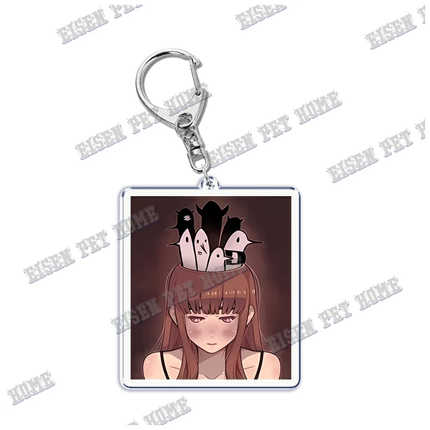Goodnight Punpun Oyasumi Punpun Key Chain Keychains Ring for Accessories Bag Graffiti Pendant Keyring Jewelry Fans Gifts