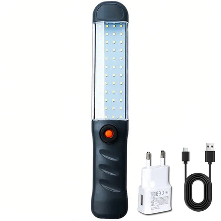 LED Flashlights Rechargeable Work Light with Magnetic Base and Hanging Hook 3 Modes Floodlight for Car Repair Grill Outdoor Use