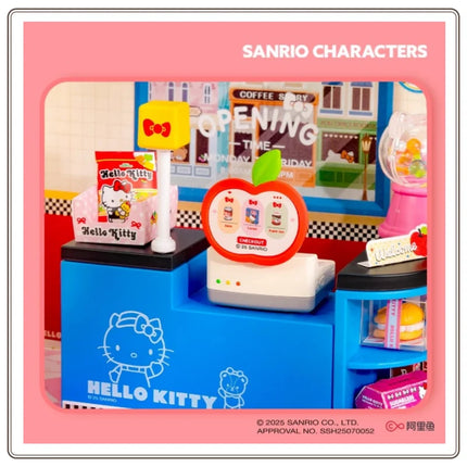 New Rolife Sanrio Super World Hello Kitty Scene Blind Box Baby House Assembly Toy Creative Ornament Gift Female Surprise Gift