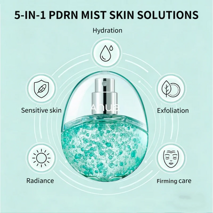 Korean PDRN Glow Facial Serum Spray,Face Hydrating Mist,Hyaluronic Acid Radiant Essence Firming Care Beauty Products Face Care