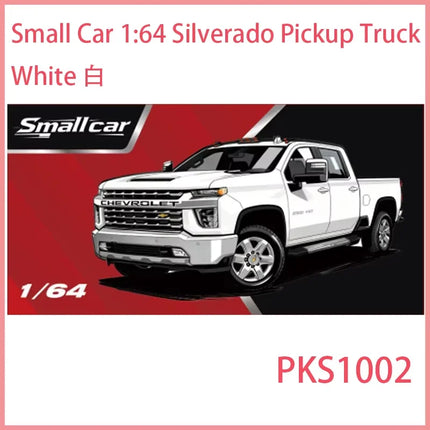 Small Car Diecast 1:64 Scale Silverado Pickup Truck Alloy Car Model Static Collection Decorated Holiday Gifts Toys