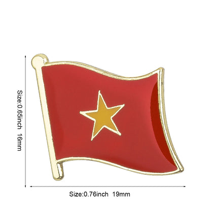 1-3-5-10-50-100pcs Vietnam Badge Brooch Natinal Lapel Pins Flag Lapel Pins Country Flag Badge