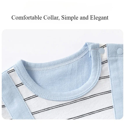 Somenie Newborn Baby Summer Onesie Cotton Boys  Boys Girls Cute Cartoon Short Sleeve Bodysuit Newborn Soft Breathable Jumpsuit