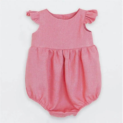 Floral Summer Baby Girl Playsuit Short Sleeve Cotton Baby Girl Romper Newborn Baby One-piece
