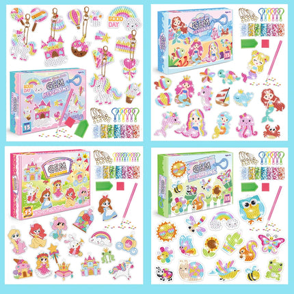 Children's Cartoon Princess Magic Gem - Pirate Diamond Painting - Little Monster Children's Set - Handmade DIY Keychain Sticker