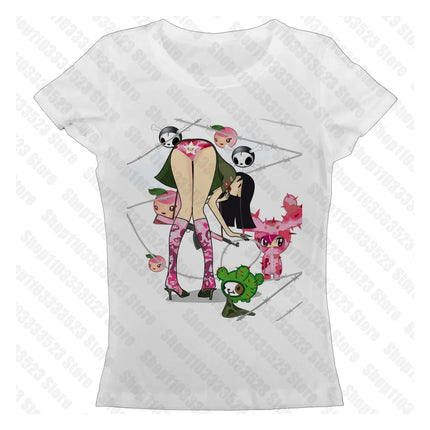 Gothic Kawaii Printing Crop Tops Tank Tops Punk Retro Printed Y2K Casual Baby Tank Harajuku Streetwear Emo Girls Slim Women Vest