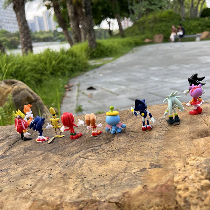 Sonic Shadow Figures 12pcs Set 4-6cm - Hedgehog Action Dolls Gift