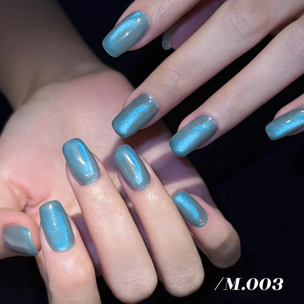 10ML 1-10PCS Hot Selling Blue Nails Glass Bead Whitening Deep Blue Magnet Cat Eye Nail Polish Gel French Tip Nails Nail Supplies