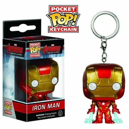 FUNKO Captain America Inro Man Deadpool Spider Man Thanos Thor Keychain Toys Vinyl Doll Collectible Toy Figures Best Kid Gift