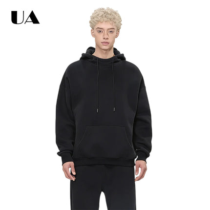 ULBYANRY 2026 Spring New Plush Hoodies with Eye Mask Trendy Hooded Sweathshirt Warm Cozy Commuting Unisex Loose Fit Sweatshirt