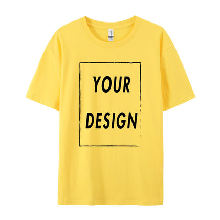 180g Custom Women Men Customised Printed 100% Cotton Short Sleeve Your Logo Photo Brand Text Tee Personalize Graphic Clothing