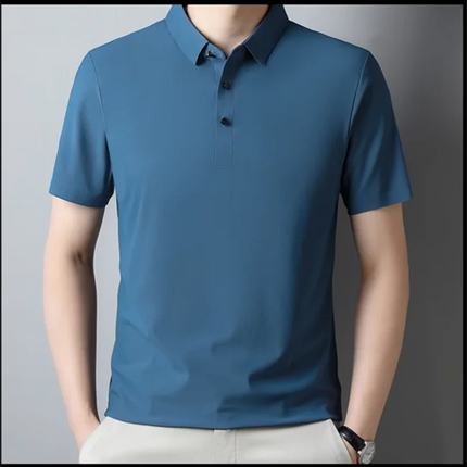 Summer New Men's Short Sleeve Ice Silk POLO Shirt Fashion Simple Men's Business Casual Pullover Large Size 5XL