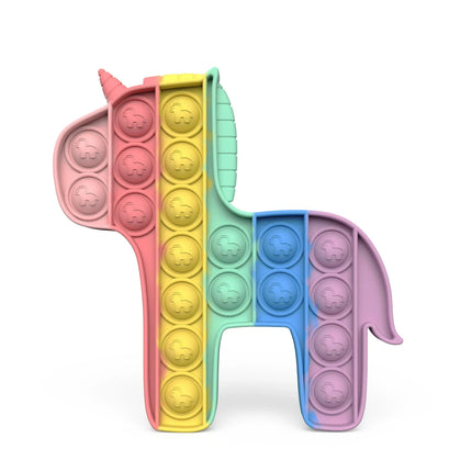 Rainbow Pop Push Bubble Fidget Toy - Anti Stress Relief Sensory Toys for Adults, Kids, Children & Special Needs
