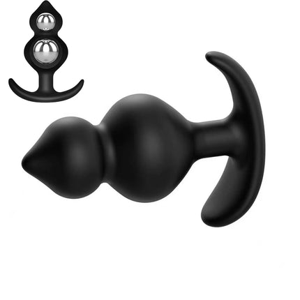 Anal Plug with Steel Balls Butt Plug Anal Beads Fetish Men Prostate Massager Sex Toys for Women Men Anal Dilator