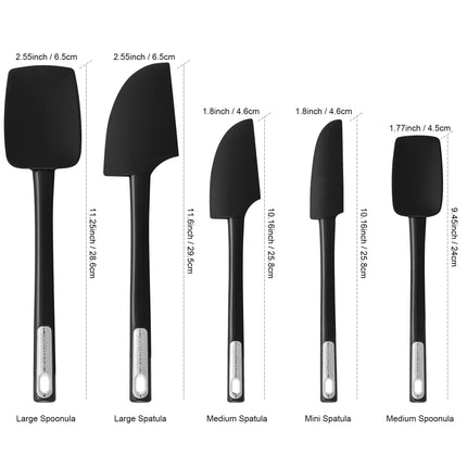 Kitchen silicone spatula set high temperature resistant silicone spatula with anti slip handle cooking mixing baking and stirrin