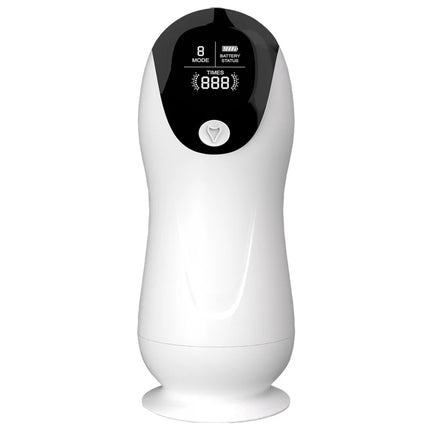 Portable Men's Aircraft Cup with LCD Display 8 Adjustable Frequencies Male Masturbator Vacuum Covered Male Pleasure Cup Male Sex
