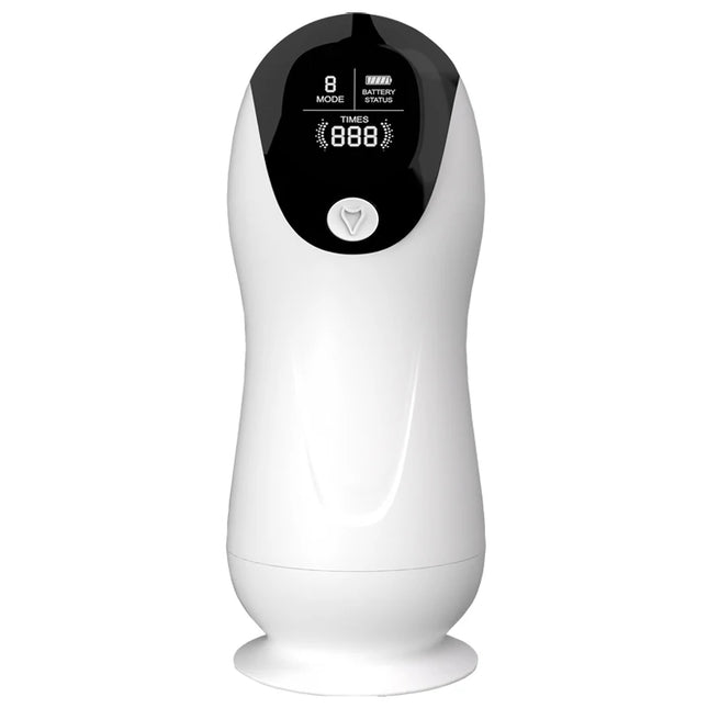 Portable Men's Aircraft Cup with LCD Display 8 Adjustable Frequencies Male Masturbator Vacuum Covered Male Pleasure Cup Male Sex