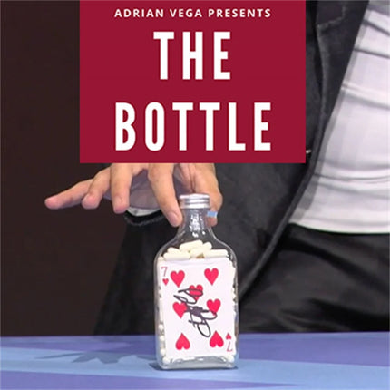 Professional Signed Card in Sealed Bottle Magic Trick Appearing Prop - Close Up Mentalism Gimmick by Adrian Vega Visual Illusion