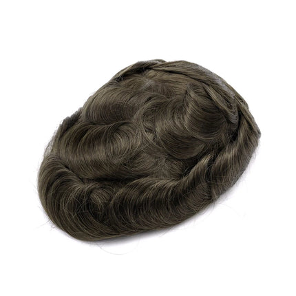 Beeos 6 inches 0.06mm Hair System Men Replacement Systems Super Thin Skin Men Toupee Protesis Capilar Hombre Pelo Humano
