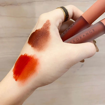1Pc HERORANGE Velvet Matte Lip Mud Lip Glaze Easy To Apply Waterproof Non Smudging Long Lasting Non Stick Cup Cosmetic
