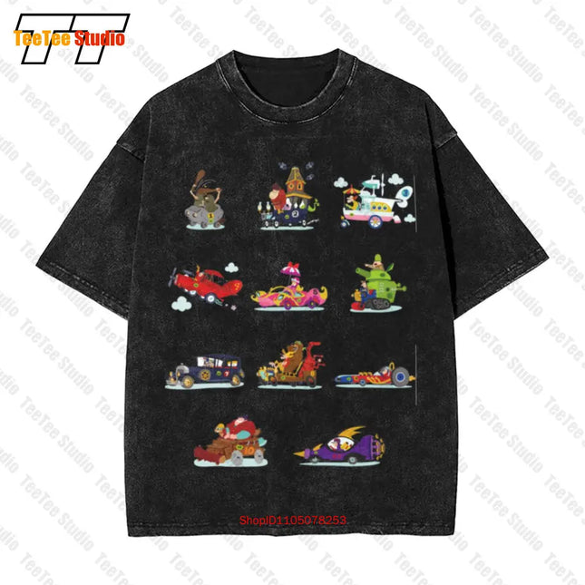 Maglia Wacky Races Dastardly And Muttley Cartone Vintage Oversized T-Shirt 1P13