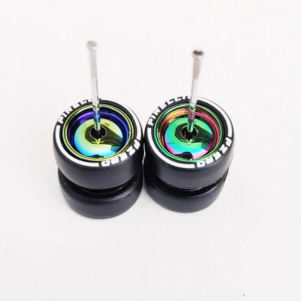 1/64 Mini Car Wheels 11mm Tires Tyres 1:64 Model Cars Rims Mirror Disc Claw Shape For Hot Wheel/Matchbox/Domeka